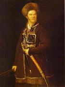 Aleksander Orlowski Self-portrait in Cossack's dress. oil painting picture wholesale